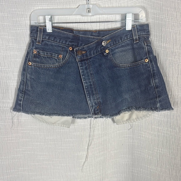 Levi's Blue Denim Mini Skirt - Picture 1 of 8